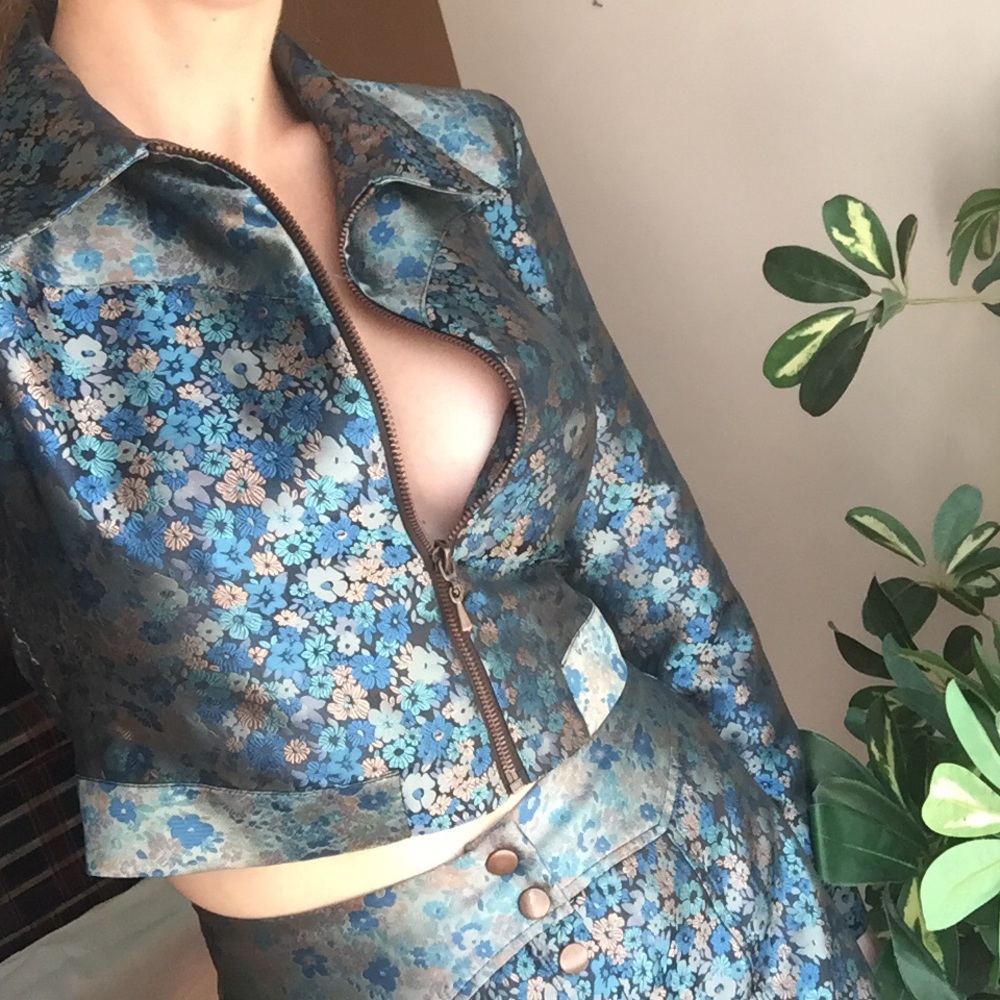 UO metallic floral jacket